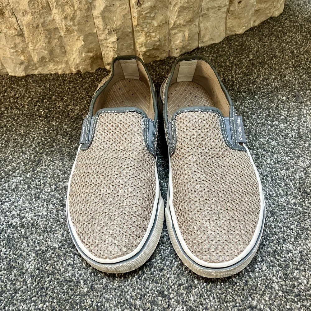 Columbia Spinner Vent Moc Size 7 Slip On Beige Gray Lightweight Shoes Women's